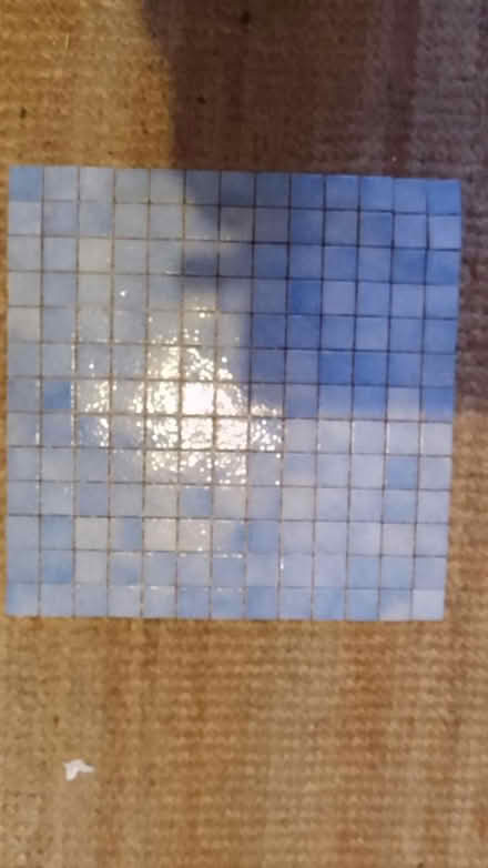 Photo of free 14 pale blue Mosaic tile squares (Thornton Heath CR7) #1