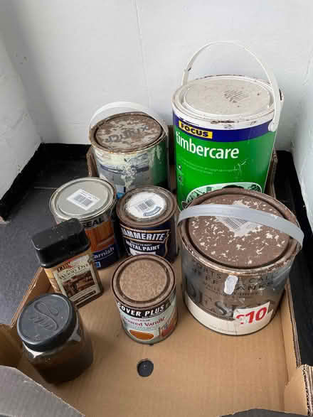 Photo of free Tins of paint/woodstain/varnish. (Warwick CV34) #1