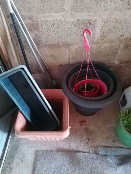 Photo of free Yoga mat. Plant stand. Foot stool. Plastic garden pots. (Stonehouse GL10) #1