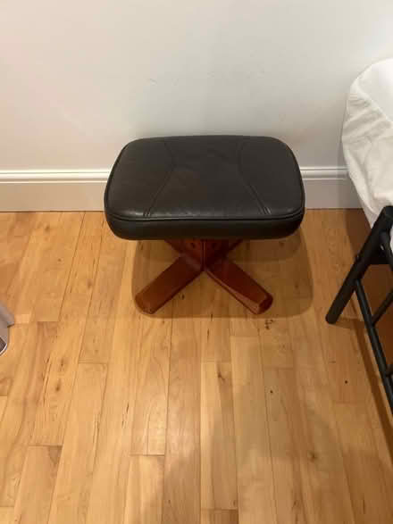 Photo of free Leather and wood Foot stool (Biggin hill TN16) #1