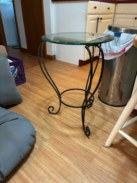 Photo of free Small glass and metal table (Taunton, Ma) #3