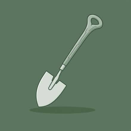 Photo of Old wooden handled spade or garden fork (Silsden BD20) #1