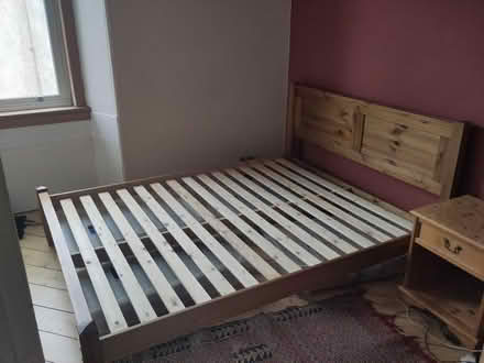 Photo of free Queen size Oak bed frame (Edinburgh) #2