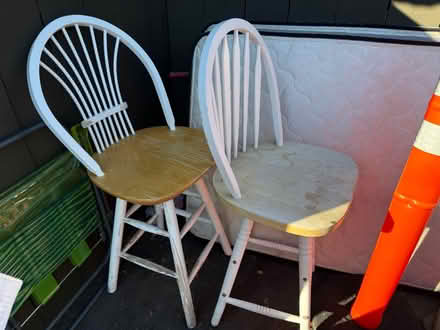 Photo of free 2 wooden chairs (Valencia Avenue, Sunnyvale) #1