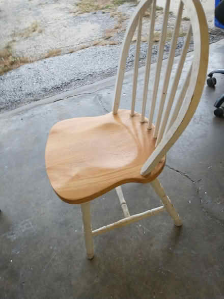 Photo of free white wooden chair (Big Timber & Randall Rd, Elgin) #1