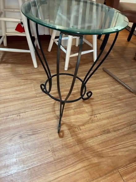 Photo of free Small glass and metal table (Taunton, Ma) #2
