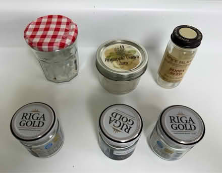 Photo of free Empty glass screw-top jars (Valencia Avenue, Sunnyvale) #1