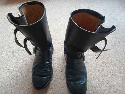 Photo of free Black Leather Motorcycle Boots (Pinkneys Green SL6) #1