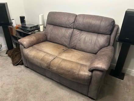 Photo of free 2 seat leather sofa (Broughton CH4) #1
