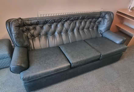 Photo of free Large Leather Sofa (Glasnevin / Cross Guns Bridge) #1