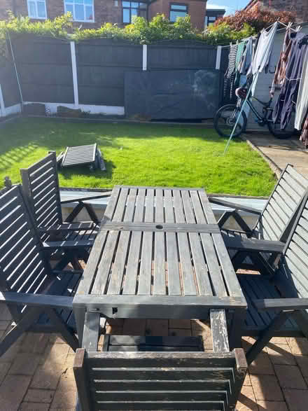 Photo of free Grey wooden outdoor furniture (Warrington WA5) #1