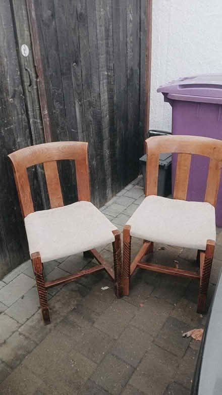 Photo of free Art deco oak dining chairs (Childwall, L16) #2