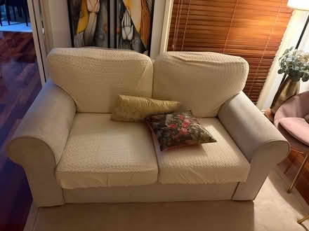 Photo of free Cream 2-seater couch (Chadstone) #1