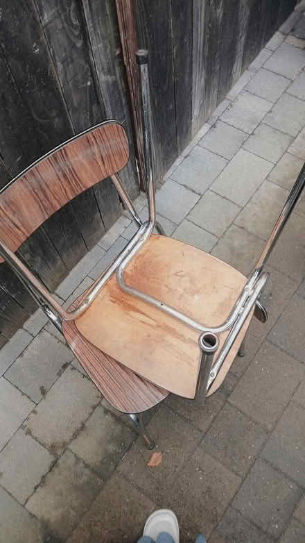 Photo of free Two 60's Formica kitchen chairs (Childwall, L16) #2