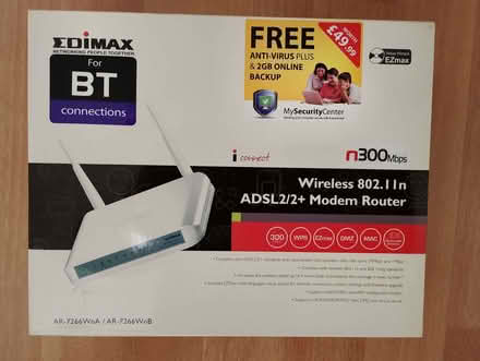 Photo of free Edimax 802.11n Router ADSL2/2+ (Budlett's Common TN22) #1