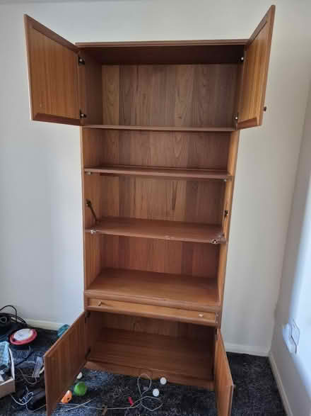 Photo of free Tall wooden shelves (Calow S44) #2