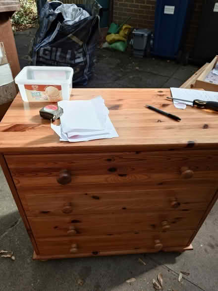 Photo of free solid pine chest of drawers WS151QF (WS15 Upper Longdon) #4