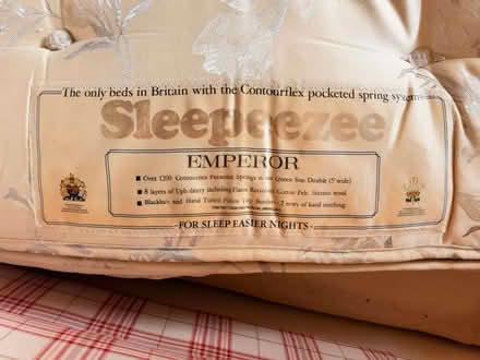 Photo of free queen size bed- mattress & upholstered frame (Shipton Moyne GL8) #4