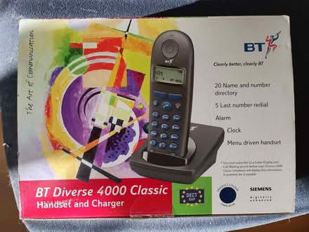 Photo of free BT Diverse 4000 Classic DECT 'phone handset (Budlett's Common TN22) #1