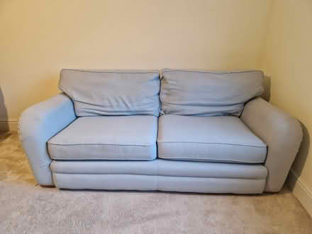 Photo of free Light blue 3 seater sofa, and 2 seater sofa bed (Penrith CA11) #1