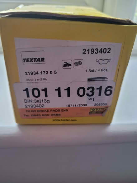 Photo of free Rear brake pads (Bernards Heath AL1) #1