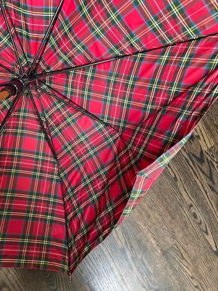 Photo of free Red plaid umbrella, needs repair (Aptos - Trout Gulch) #2