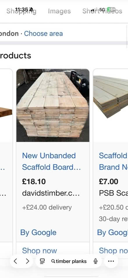 Photo of Timber planks (Hanwell W7) #1