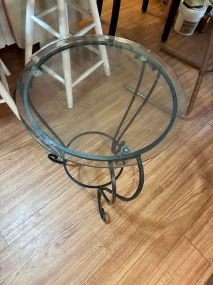 Photo of free Small glass and metal table (Taunton, Ma) #1