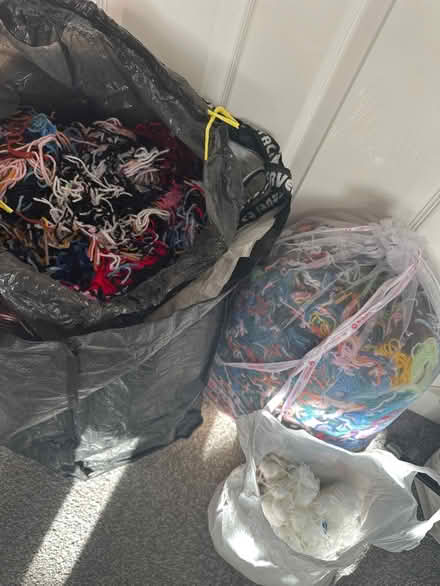 Photo of free 2 full bags of knitting yarn scraps (Pinner HA5) #1