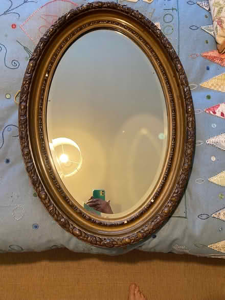 Photo of free Oval framed bevel-edged vintage mirror (Lodge Moor S10) #1