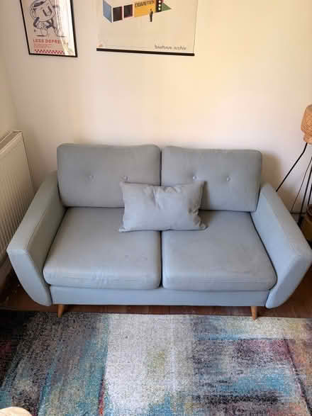 Photo of free Light Blue 2 Seater Sofa (Dog Kennel SE22) #1