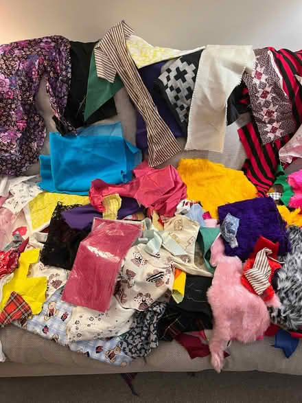 Photo of free Fur fabric scraps, jersey, cotton and satiny material (Morningside EH10) #2