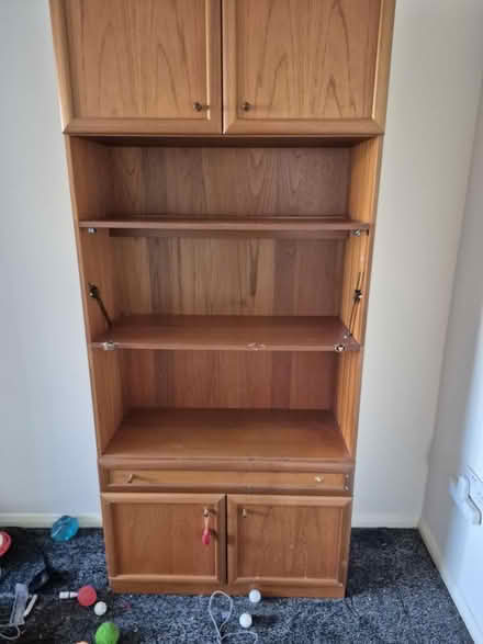 Photo of free Tall wooden shelves (Calow S44) #3