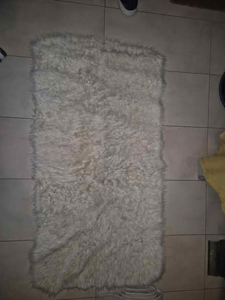 Photo of free White fluffy rug (Cambridge Nuns Way CB4) #1