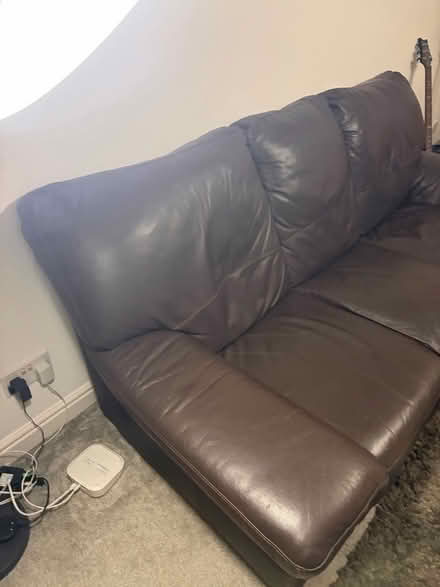 Photo of free 3 seater brown leather sofa (The Grange Estate N2) #2