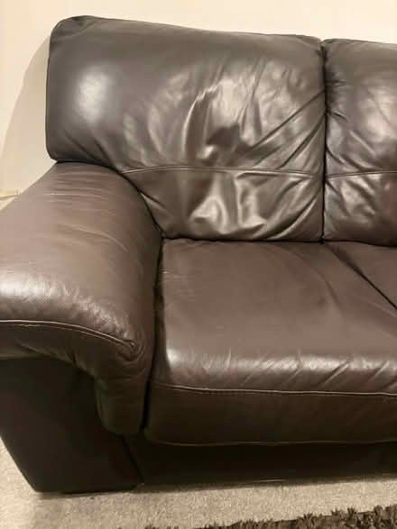 Photo of free 3 seater brown leather sofa (The Grange Estate N2) #3