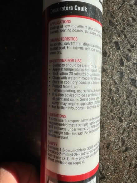Photo of free Decorators Caulk (South Wimbledon SW19) #3