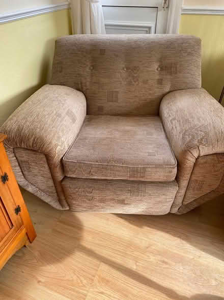 Photo of free 2armchairs and a three seater sofa (Petersfield gu31) #1