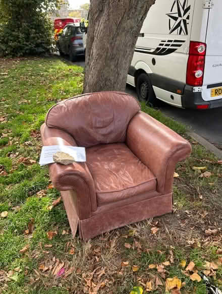 Photo of free Leather armchair (Bricknells Meadow OX28) #2