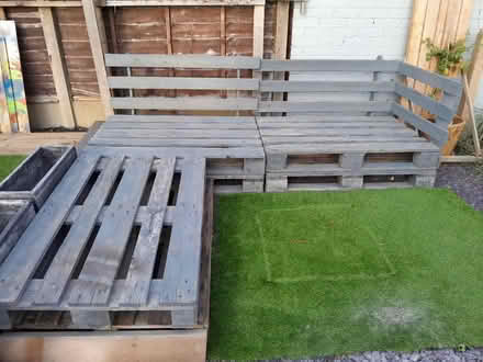 Photo of free Outdoor pallet seats (Tarring west worthing BN13) #1