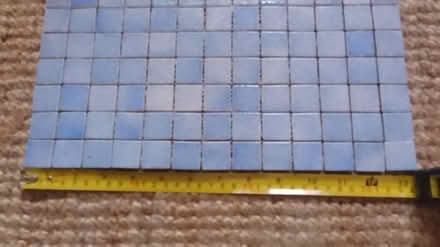 Photo of free 14 pale blue Mosaic tile squares (Thornton Heath CR7) #2