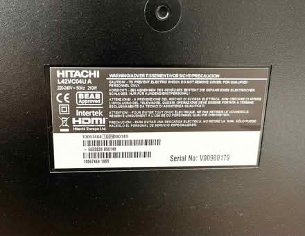 Photo of free Hitachi 42”LCD Colour TV (Belper DE56) #4