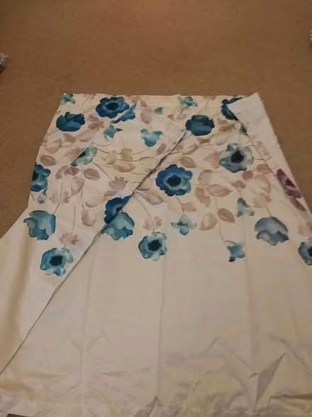 Photo of free Turquoise / cream floral curtains (Central Hastings TN34) #1