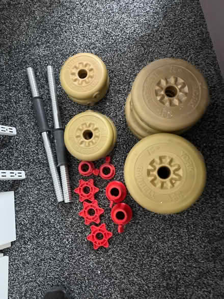 Photo of free York barbell and weights (Wolverton MK12) #1