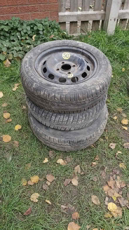 Photo of free 4 stud steel wheels x6 (Dovecotes WV8) #1