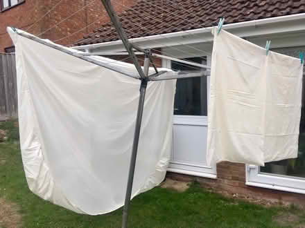 Photo of free Fitted Sheet and Pillowcases - King size - Cream. (Woodhall Park SN2) #1