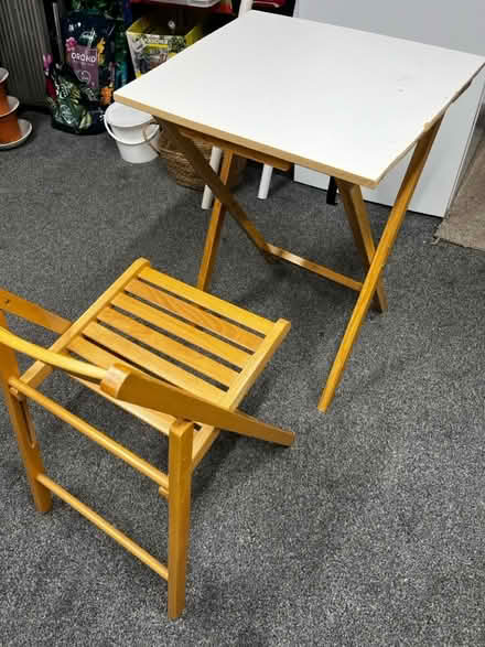 Photo of free Folding table and chair (Lower Earley) #2