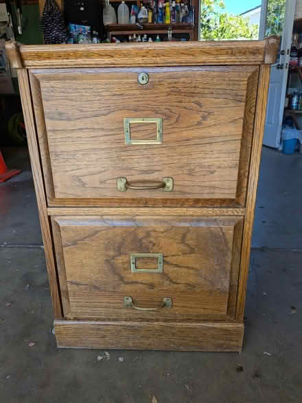 Photo of free Oak 2-Drawer File Cabinet (MV near Cuesta & Springer) #1