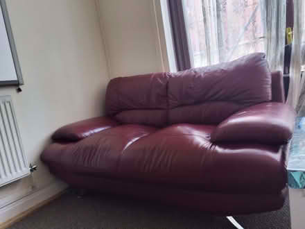 Photo of free Red Leather sofa (Frenchwood PR1) #1