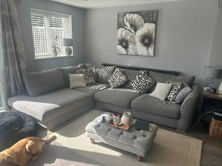 Photo of free Large DFS grey corner sofa (Hulham EX8) #1